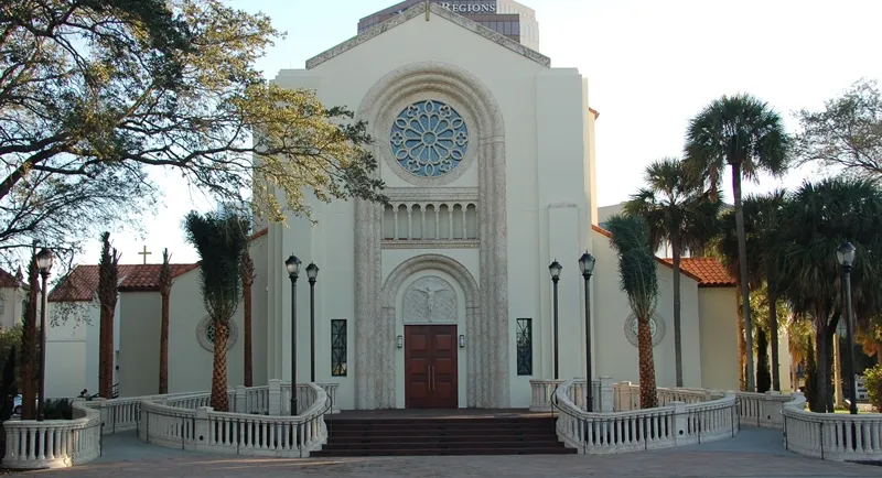 The front of Saint James Catholic Cathedral